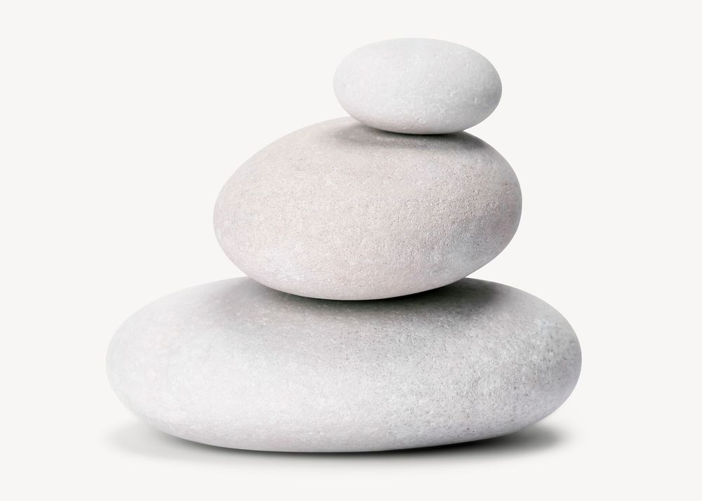 Zen stones sticker, spa, wellness isolated image psd