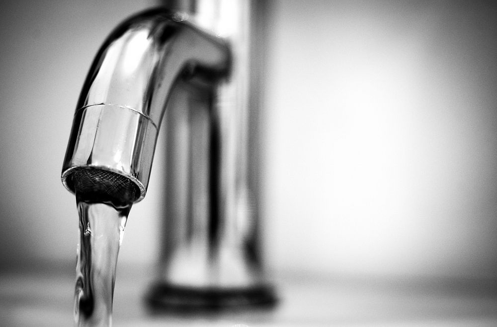 Free close up silver water tap image, public domain design CC0 photo.