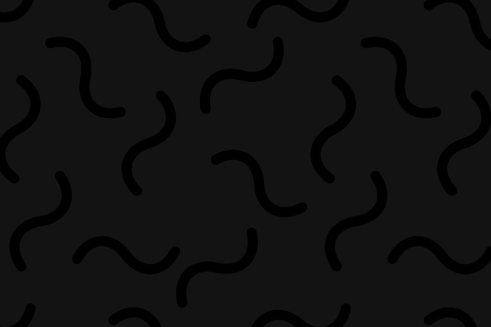 Black doodle pattern background vector