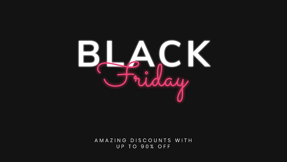 Black Friday vector 90% off social ad promotional poster template