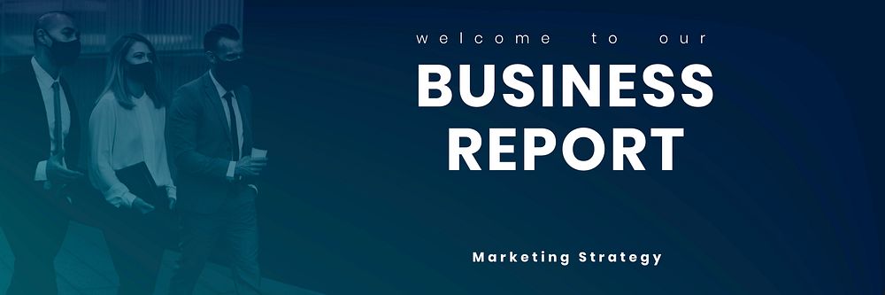 Business report email header vector editable template