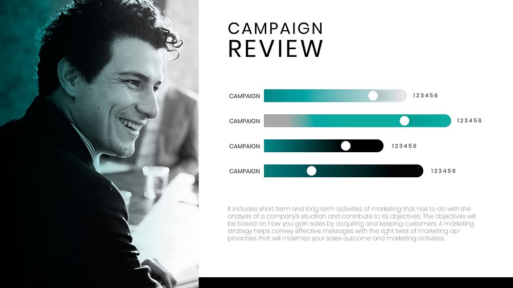Business campaign vector presentation editable template