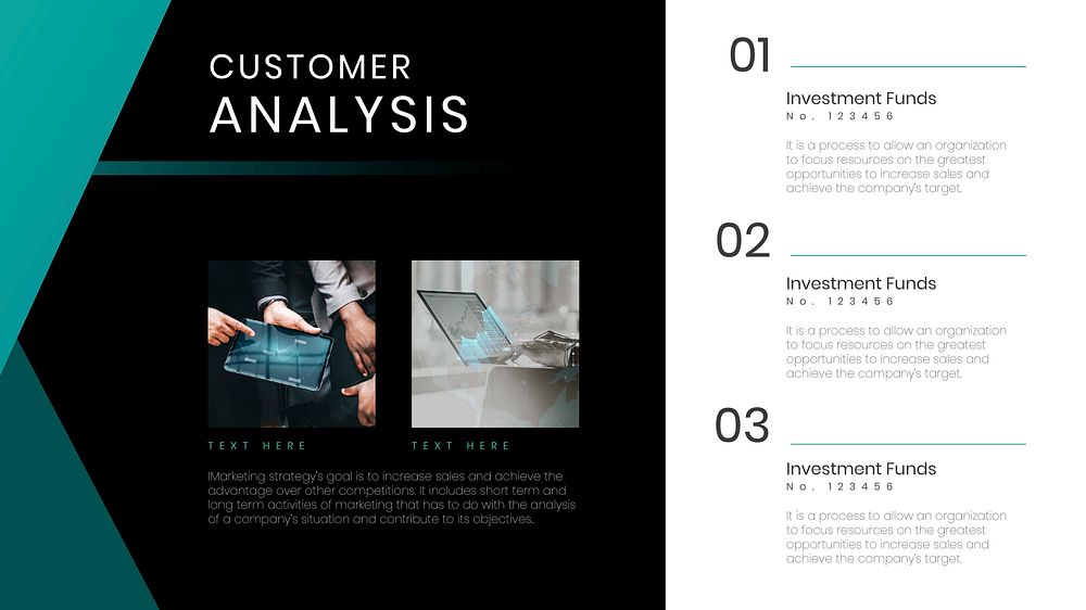 Business marketing analysis vector editable template