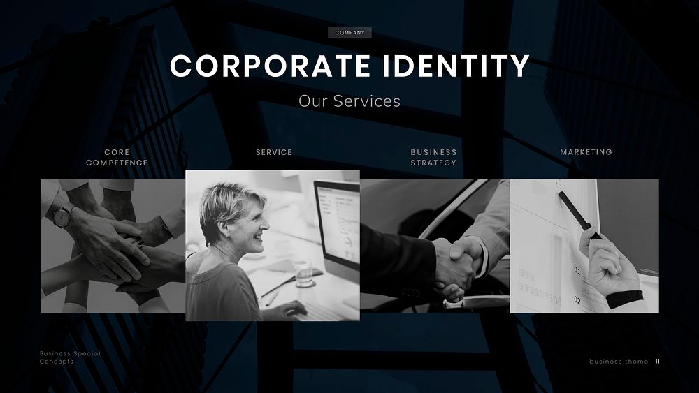 Business corporate identity vector presentation editable template