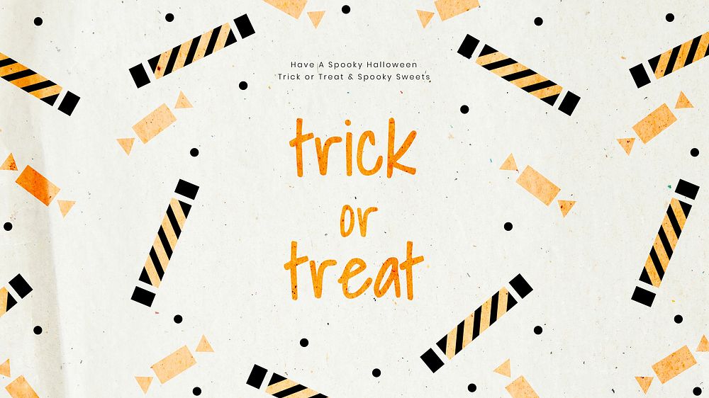 Halloween vector blog banner template with trick or treat text