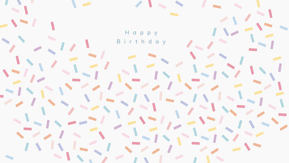 Sprinkle birthday greeting template vector with white background