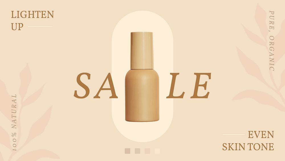 Natural skincare sale template vector earth tone