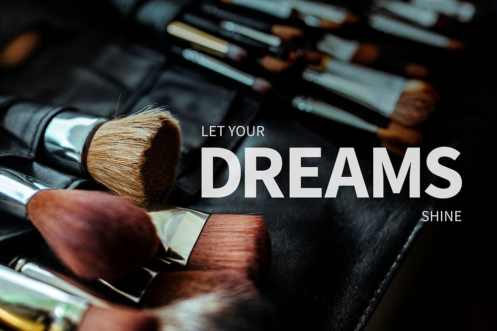 Dream cosmetic template vector with editable text
