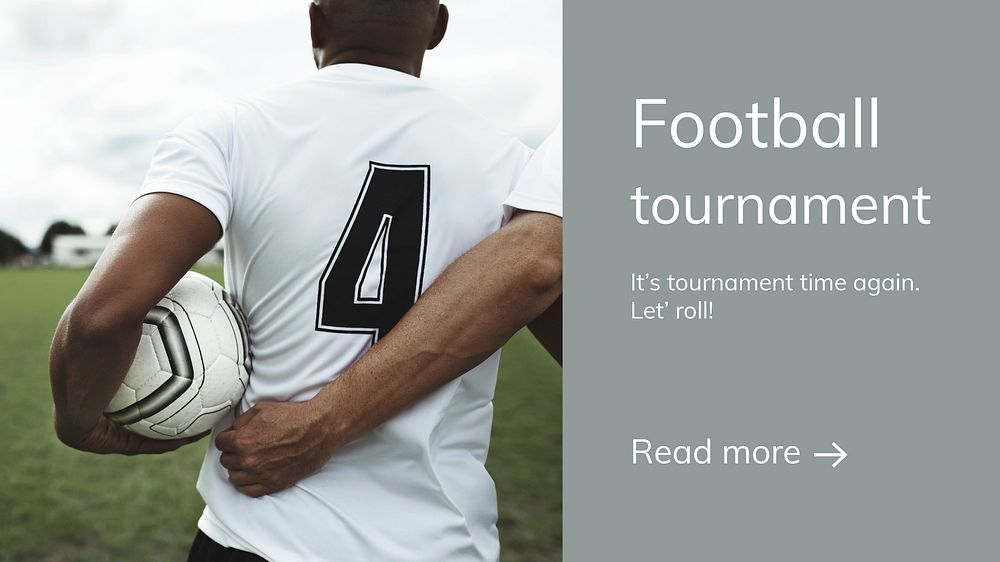 Football tournament editable template vector for sports events