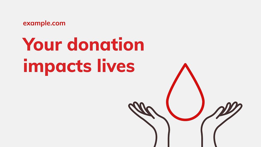 Donation impacts lives template vector health charity ad banner