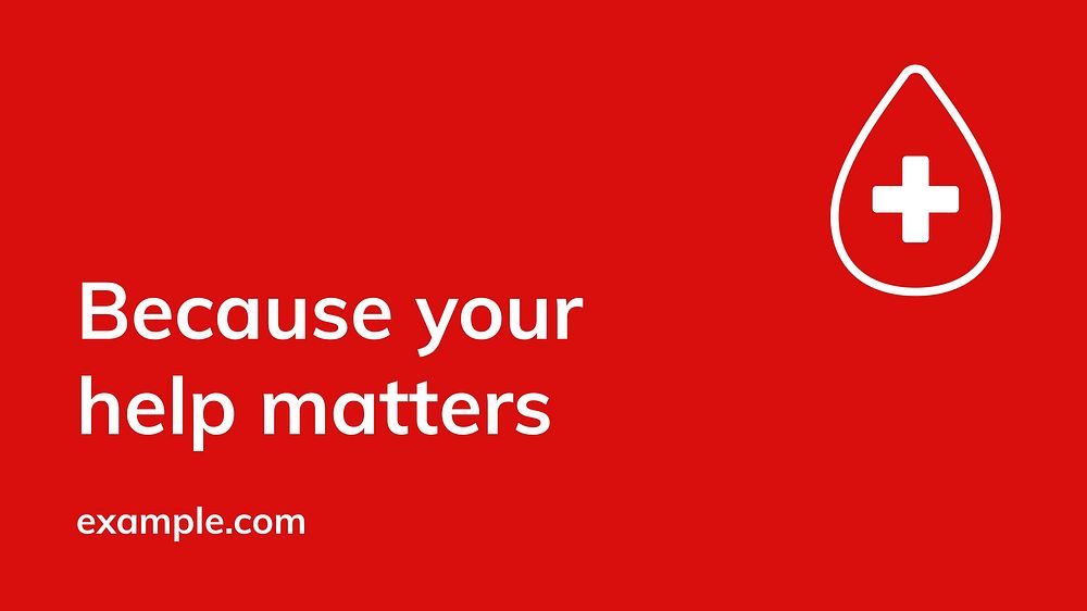 Your help matters template vector health charity ad banner