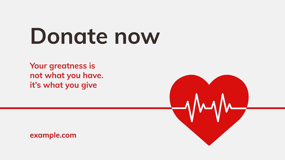 Donate now charity template vector blood donation campaign ad banner in minimal style