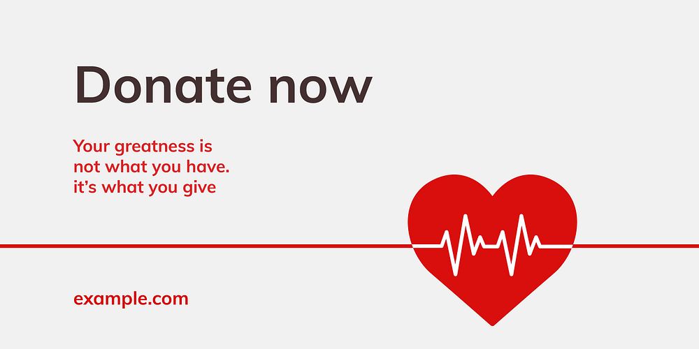 Donate now charity template vector blood donation campaign ad banner in minimal style