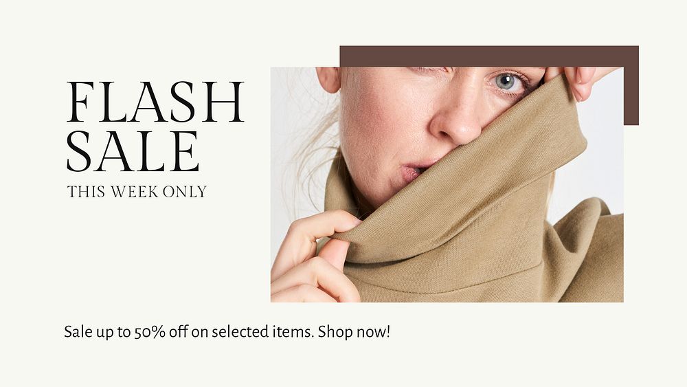 Fashion flash sale template psd for blog banner