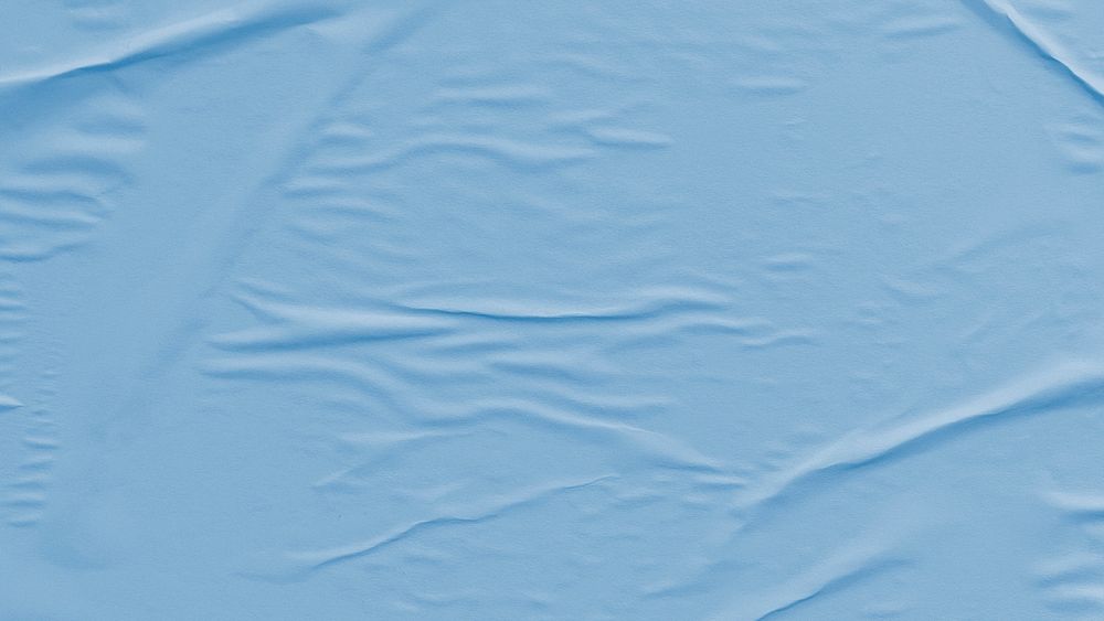 Blue paper desktop wallpaper, wrinkled texture background