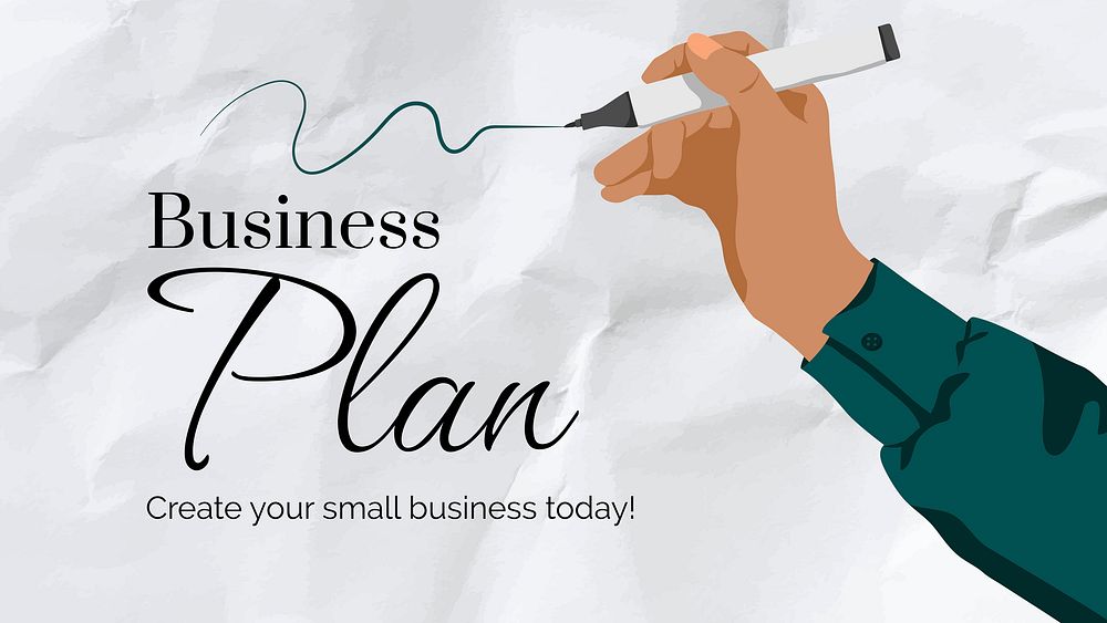 Business plan Powerpoint presentation template vector