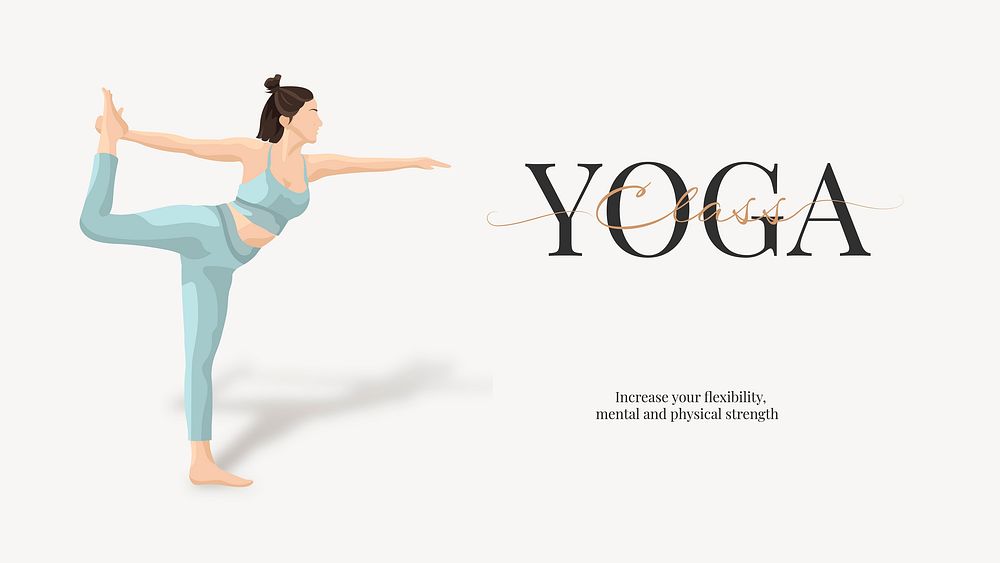 Yoga class blog banner template vector