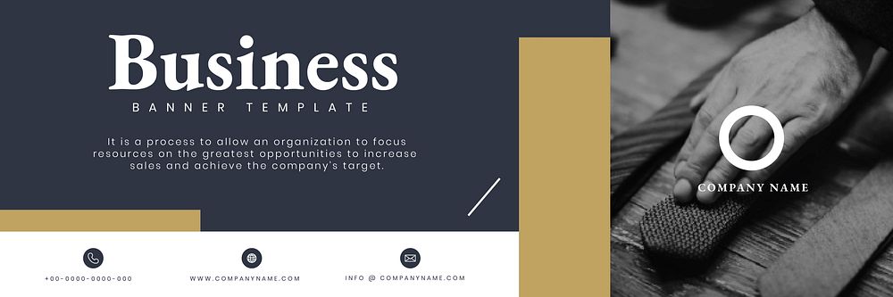 White business banner template vector