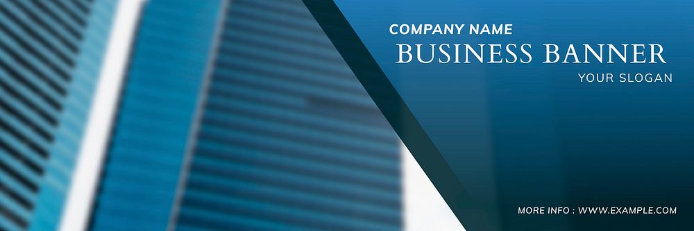 Blue business banner template vector