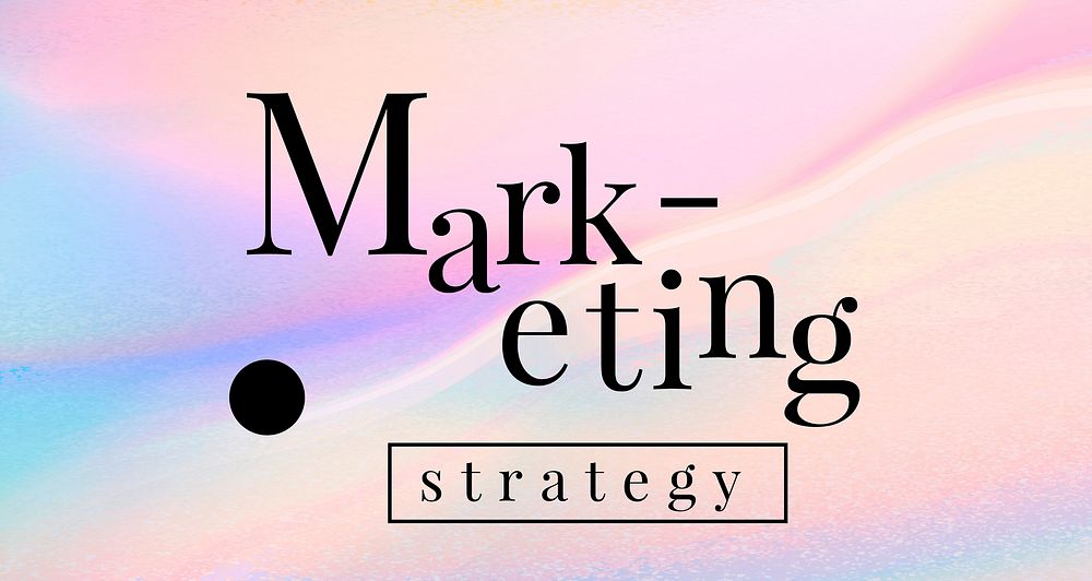 Marketing strategy on a pastel on a pastel business template vector