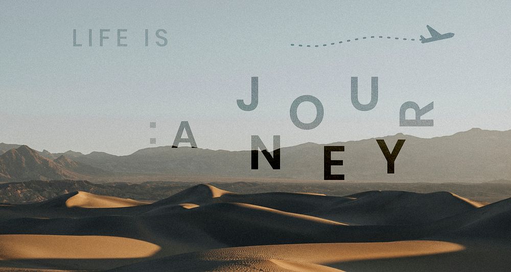 Life is a journey, travel blog website template vector