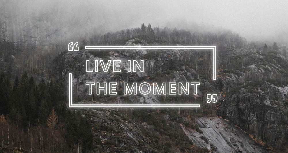 Live in the moment, travel blog website template vector