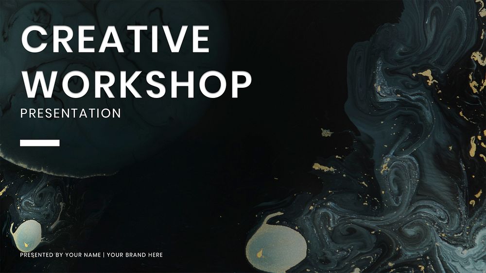 Creative workshop presentation template mockup