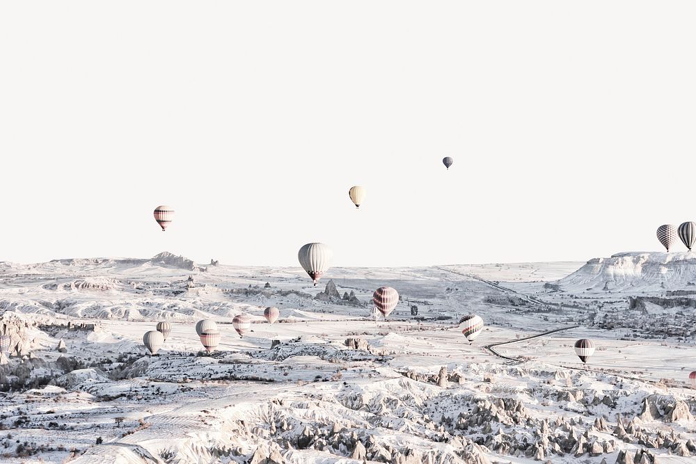 Cappadocia tourism destination  border, nature background psd