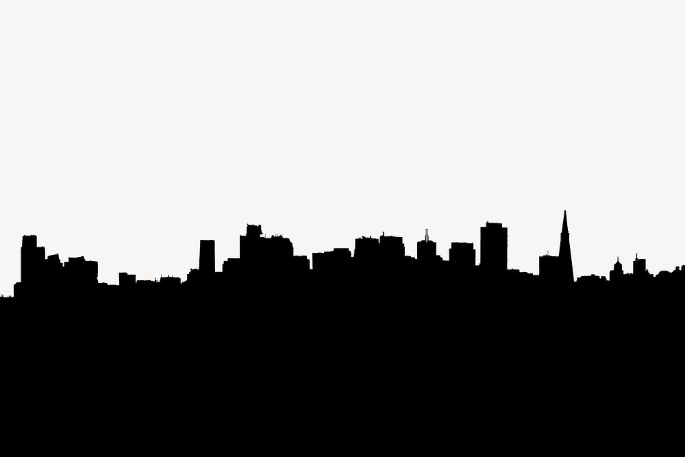 San Francisco silhouette border,  background psd