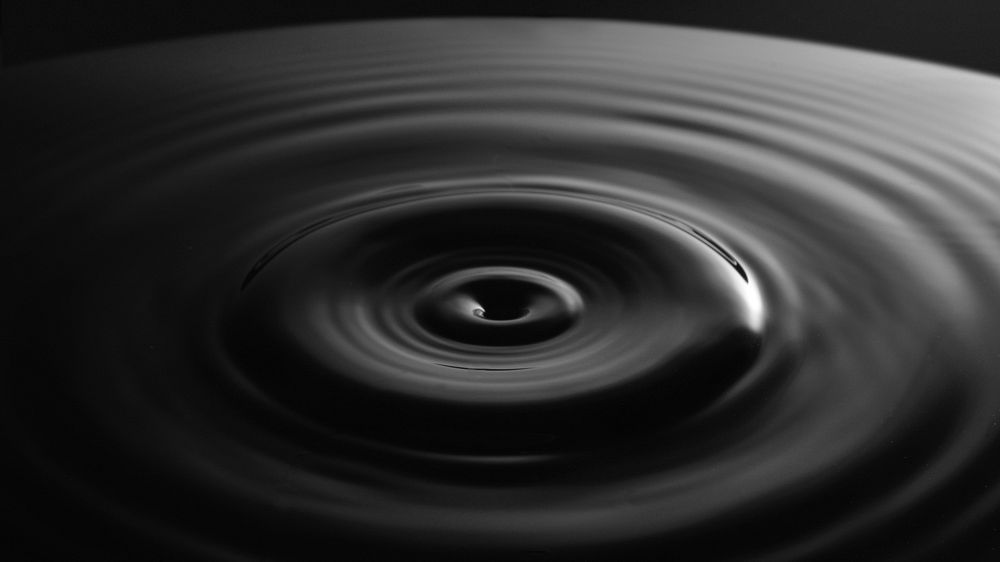 Desktop wallpaper, HD black and white water image background. Original public domain image from Wikimedia Commons