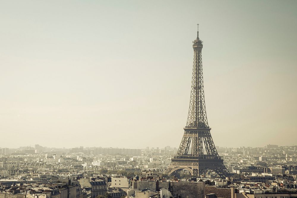 Eiffel Tower, Paris, France. Original public domain image from Wikimedia Commons