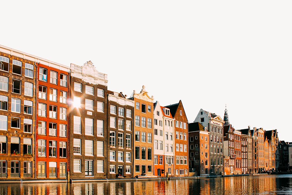 Amsterdam architecture border,  background psd