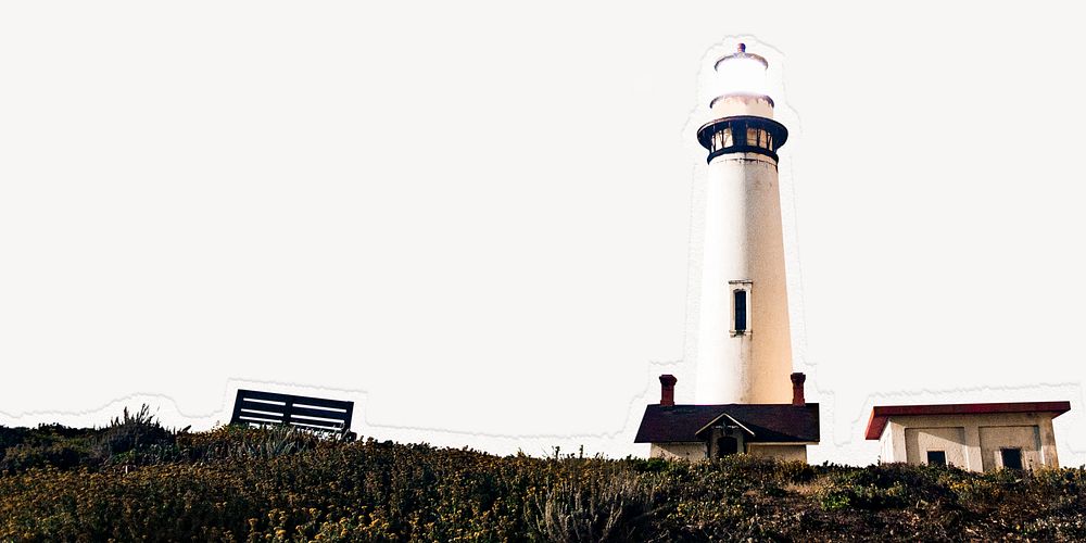 Lighthouse image on white background