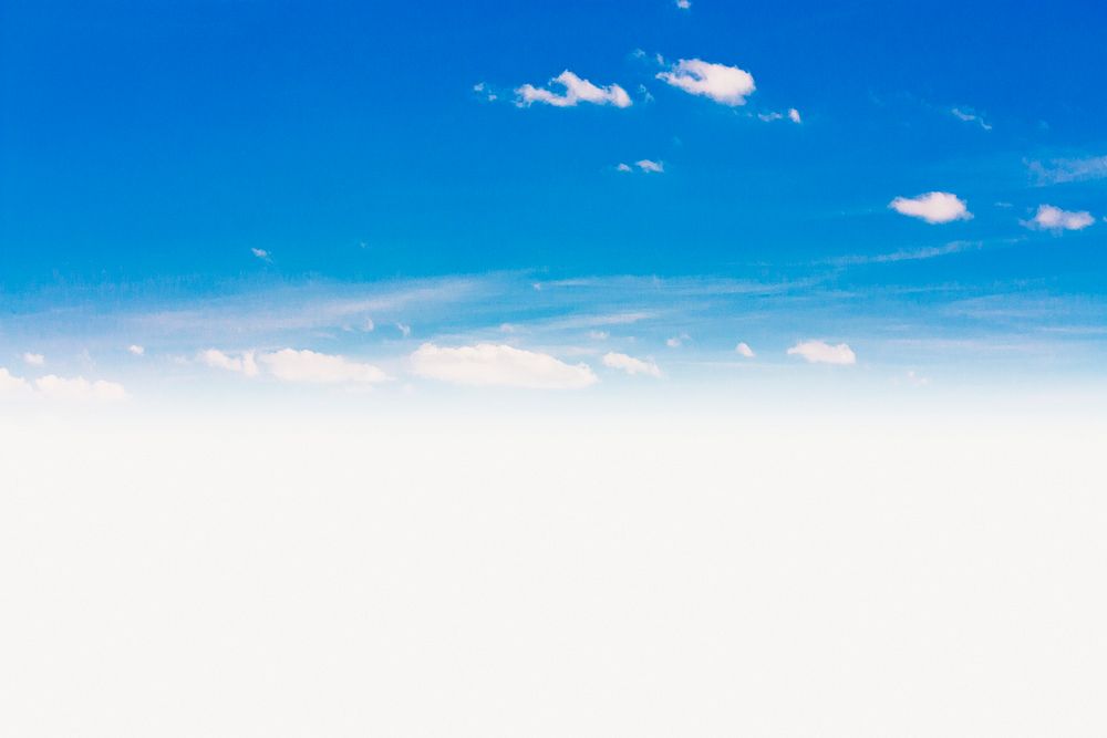 Cloudy sky border background, off white design