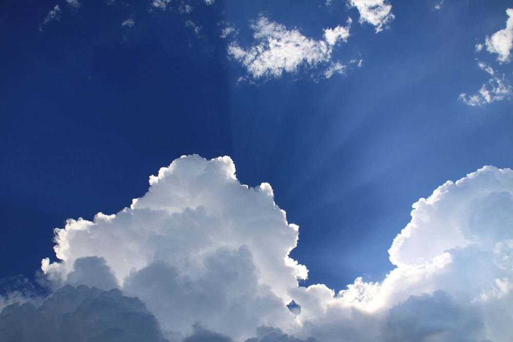 Cloudy sky. Original public domain image from Wikimedia Commons