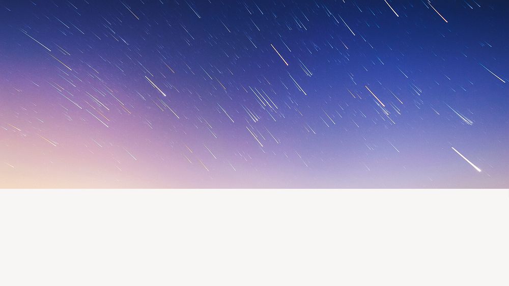 Meteor shower border, desktop wallpaper psd