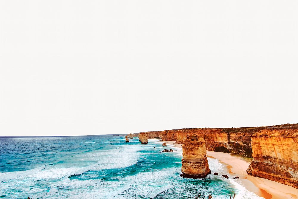 Australian coast background, nature border design