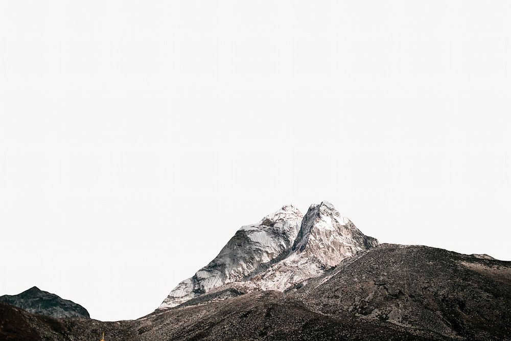 Mountain peak background, nature border design