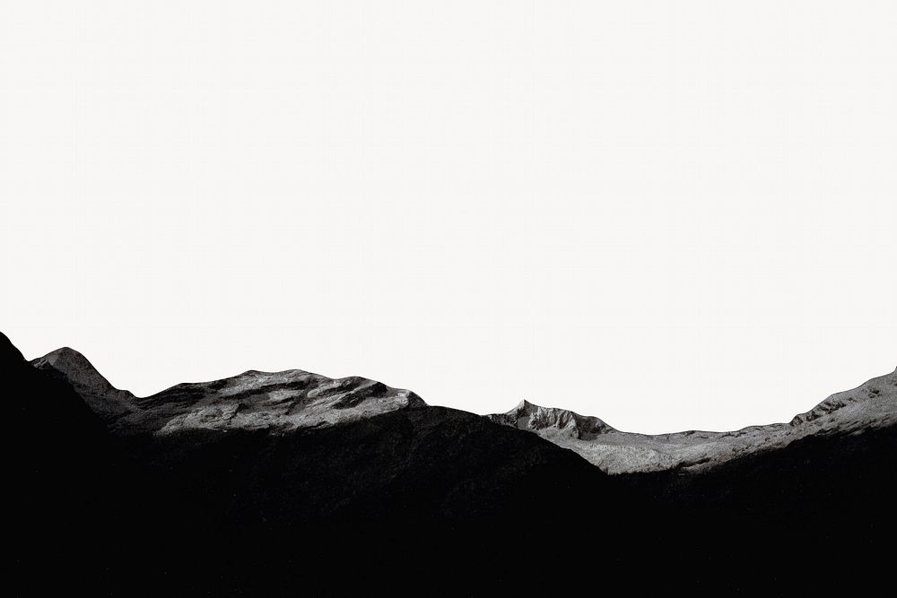 Dark mountain landscape background, nature border design