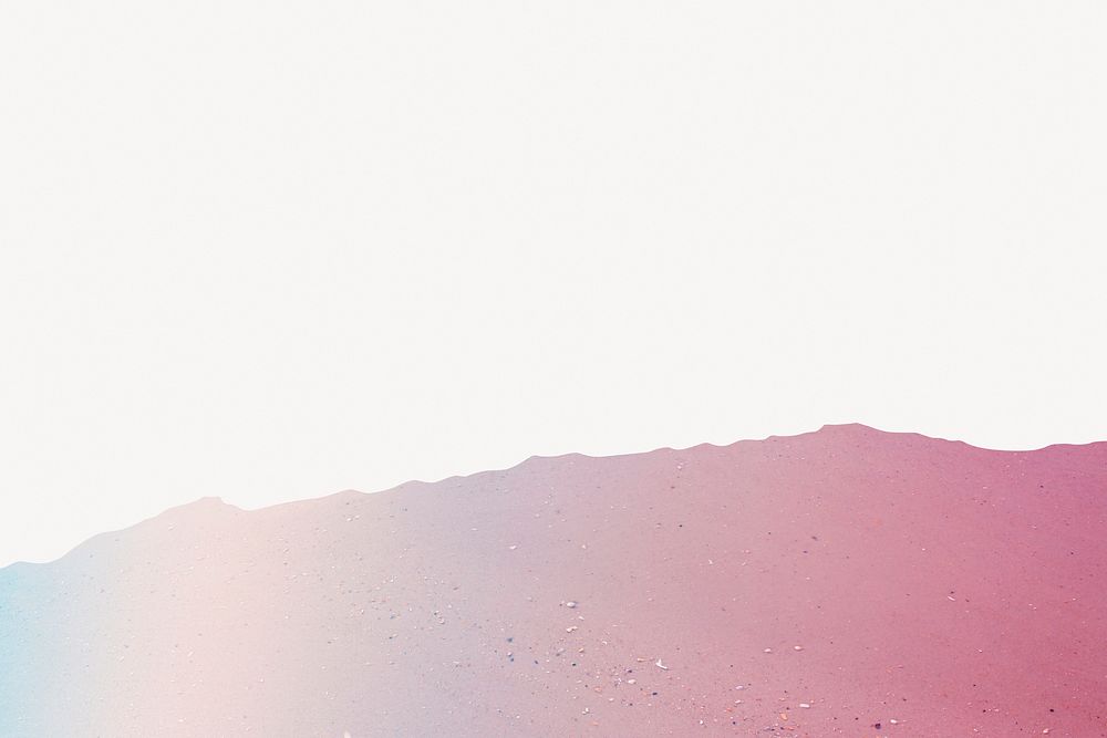 Pink sand collage element, gradient border psd