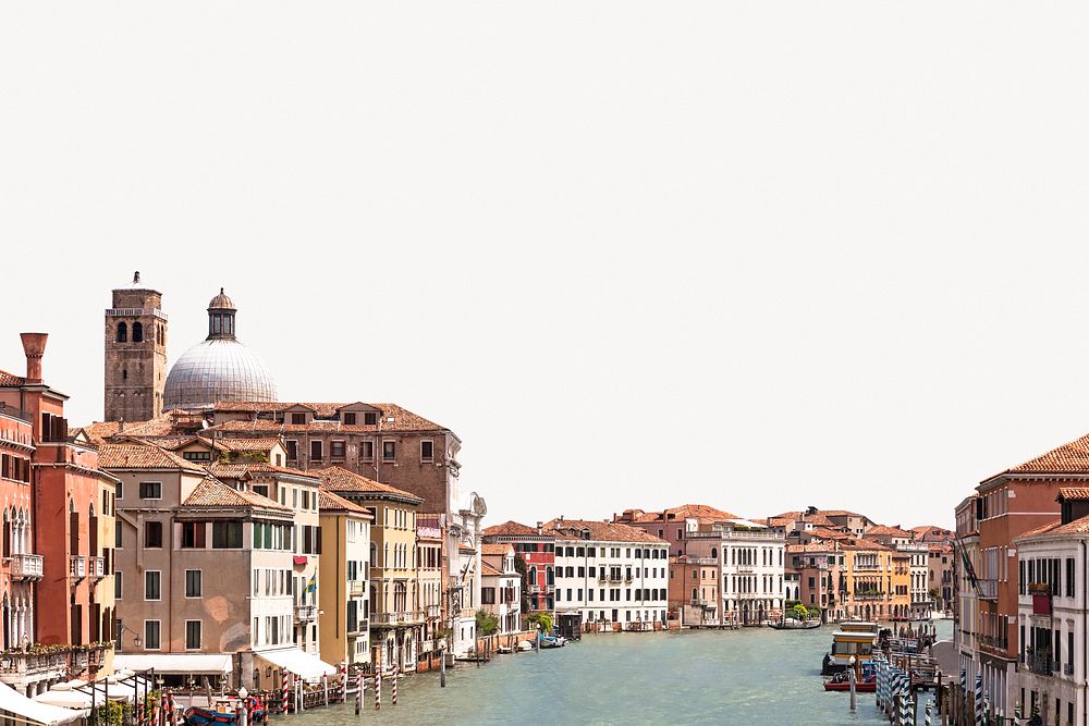 Venice city background, Europe aesthetic border