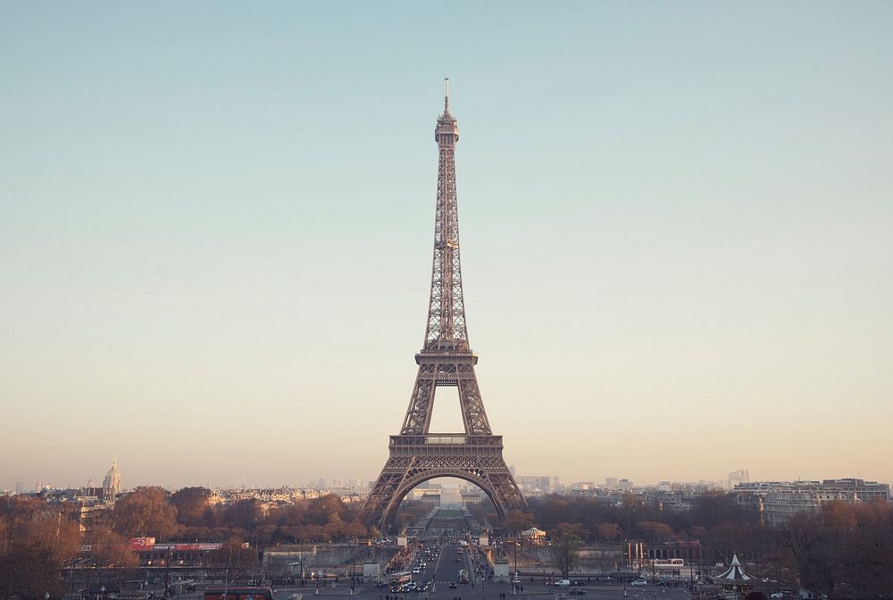 Eiffel Tower Paris. Original public domain image from Wikimedia Commons