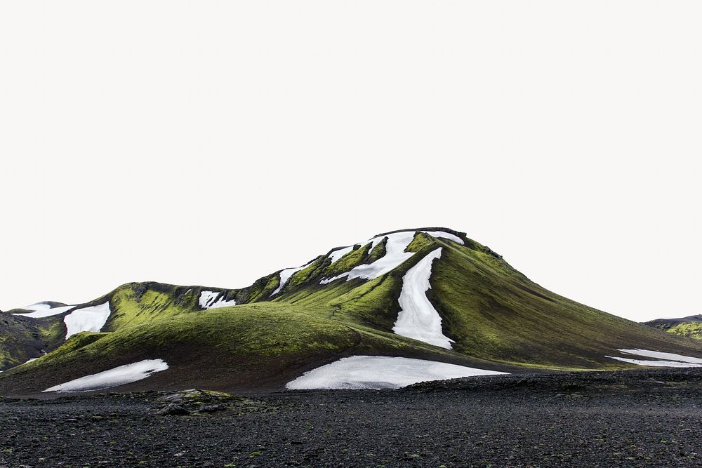 Icelandic wilderness background, nature border design