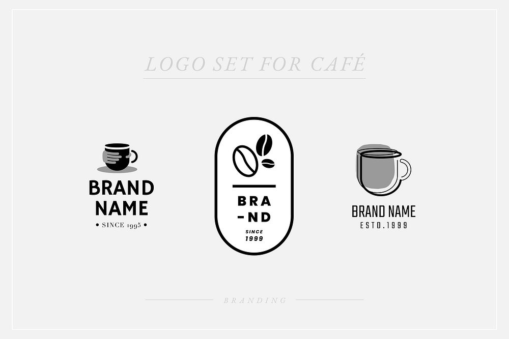 Coffee shop badge logo vector set