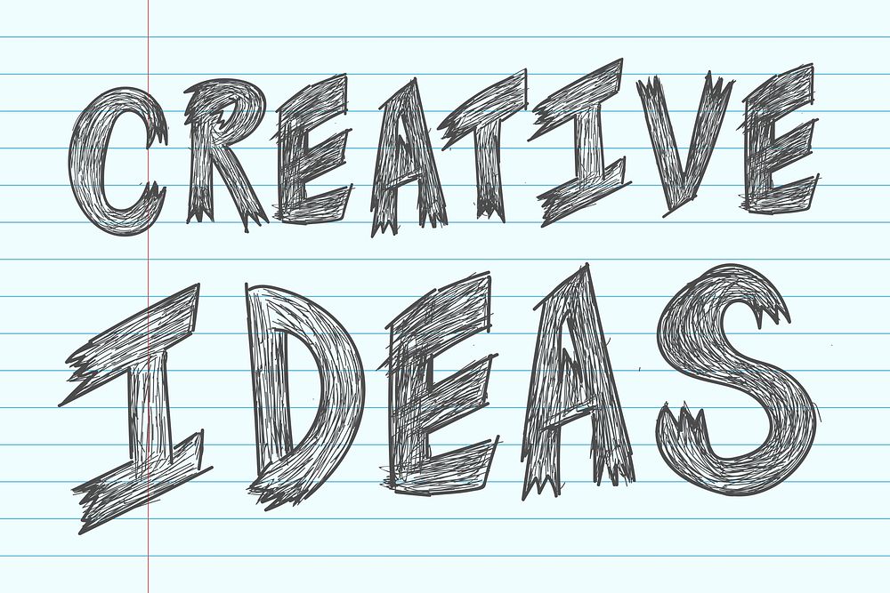 Creative ideas typography design vector