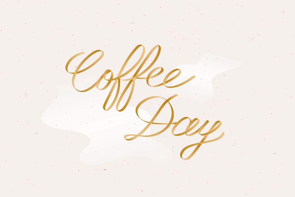 Coffee Day beige background template vector
