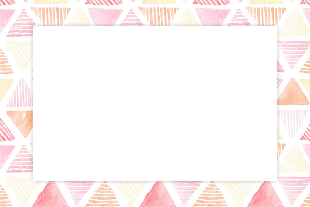 Pink triangle seamless patterned background vector