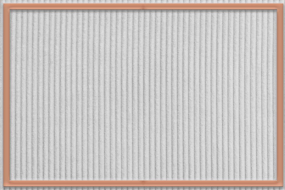 Frame on gray corduroy textured background vector