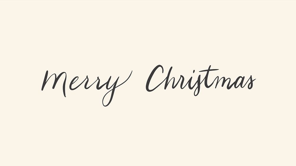 Merry Christmas typography style vector