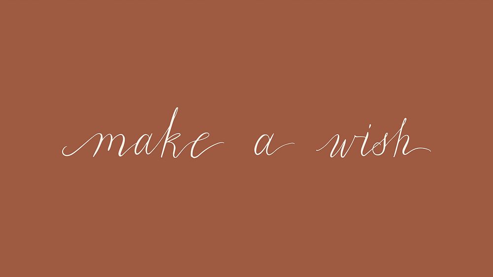Make a wish typography design vector